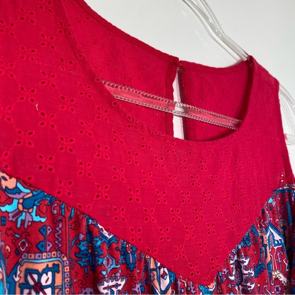 TORRID SUPER SOFT CREW NECK EYELET YOKE TOP 2 - Picture 5 of 15